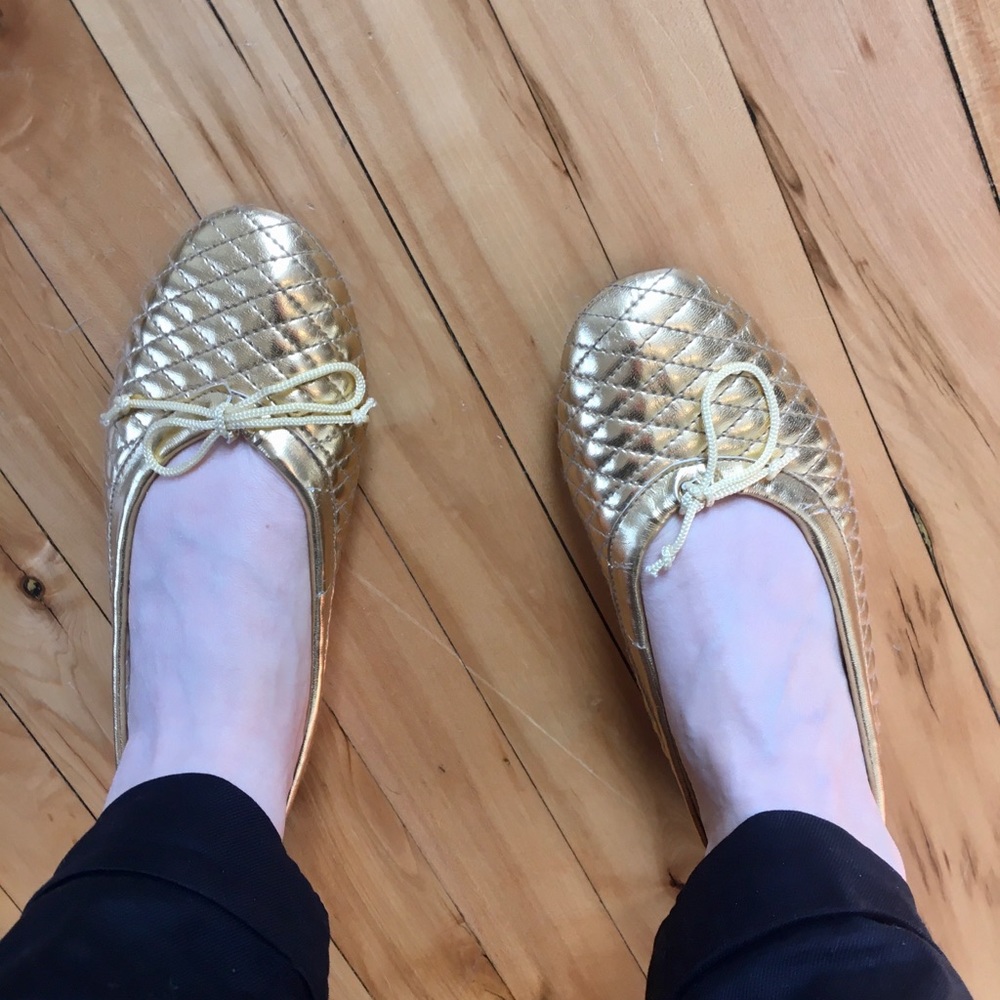 Vintage gold slippers